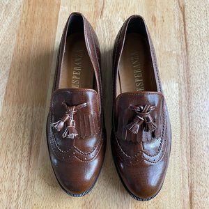 Japanese Esperanza Brown Leather Loafers US 5.5